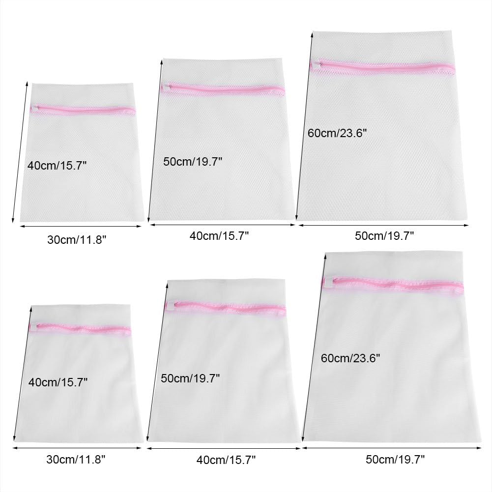 Mesh Laundry Bag For Washing Lingerie And Delicate Garments Women Wash Bag Washing Machine Bag Protect Blouse Hosiery Stocking Underwear Bra Etc With Premium Zipper (Coarse Mesh 30 * 40cm)