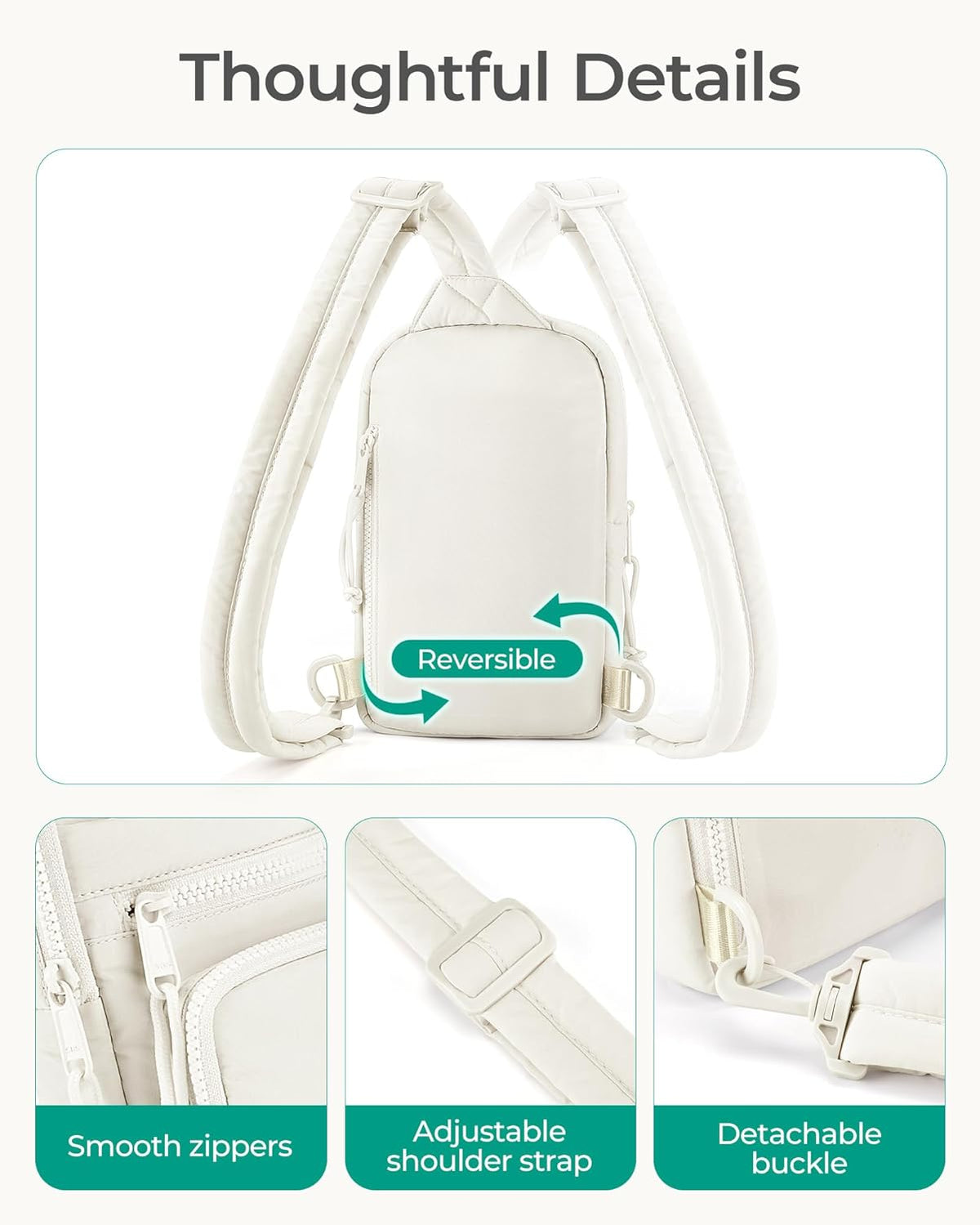 Crossbody Sling Bags for Women, Small Crossbody Purse Fanny Packs with Adjustable Strap, Sling Backpck for travel