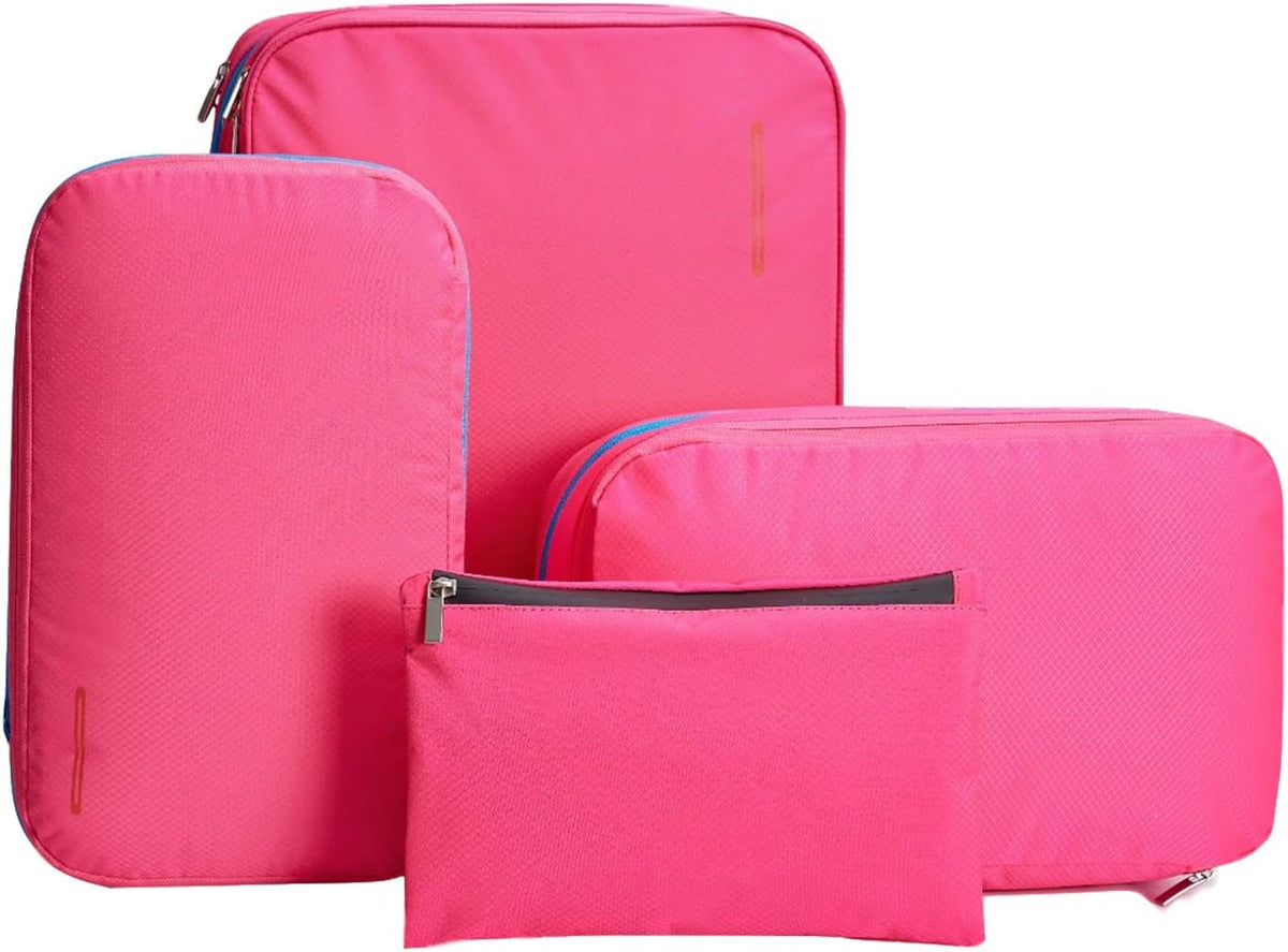 Waterproof Compression Packing Cubes sets,Large Travel Packing organizers for Carry on Luggage,2 Sides Expandable Storage Bags