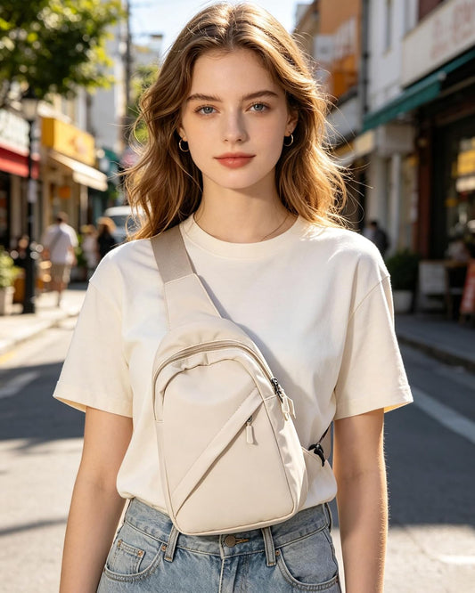 Blue Sling Crossbody Backpack Shoulder Bag for Men Women - Small One Strap Sling Bag Fanny Pack Daypack, Waterproof Nylon Chest Bag for Motorcycle Hiking Travel Gym Sport