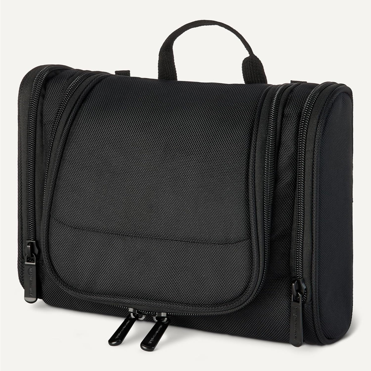 Spacious Toiletry Bag, Hanging Cosmetic Dopp Kit with Multiple Compartments, Durable Polyester, Large Capacity Storage, Compact Design, Black (Previously Amazon Basics)