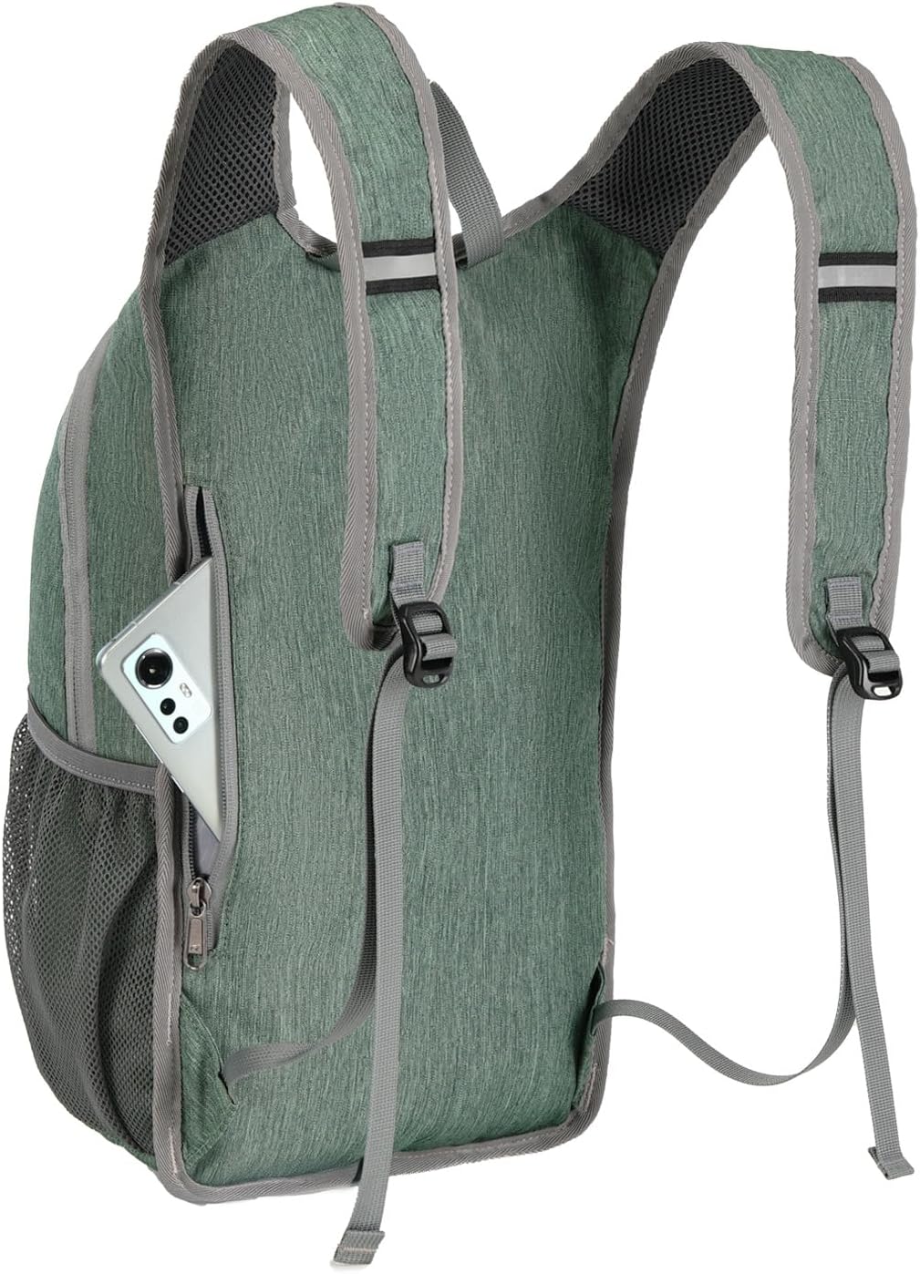 10L Hiking Backpack, Foldable & Packable Lightweight Daypack for Travel, Collapsible Small Compact Hiking Backpack for Women & Men, Green