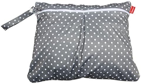 3pcs Travel Wet and Dry Bag with Handle for Cloth Diaper, Pumping Parts, Clothes, Swimsuit and More, Easy to Grab and Go, Black Arrows