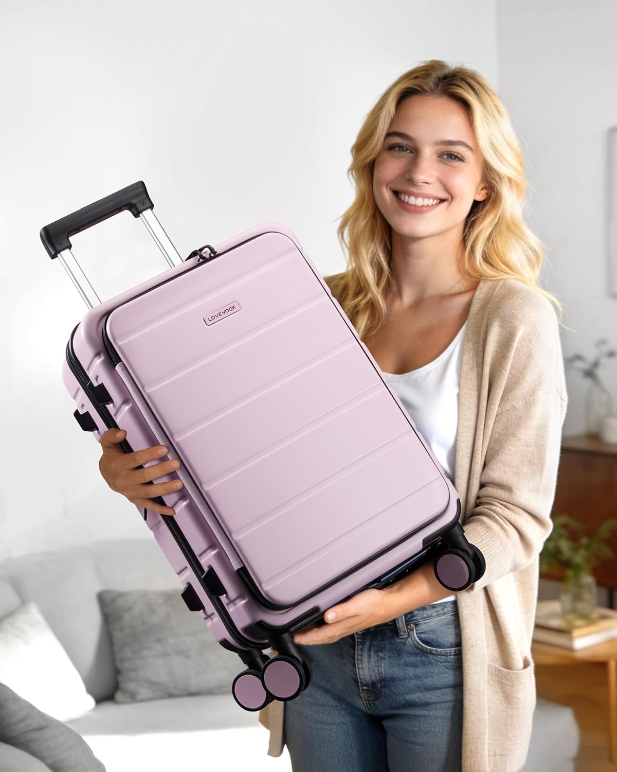 Carry On Luggage 22x14x9 Airline Approved with Spinner Wheels, 20 Inch Small Carry On Suitcase with TSA Lock, Expandable Hard Shell Suitcases for Men Women