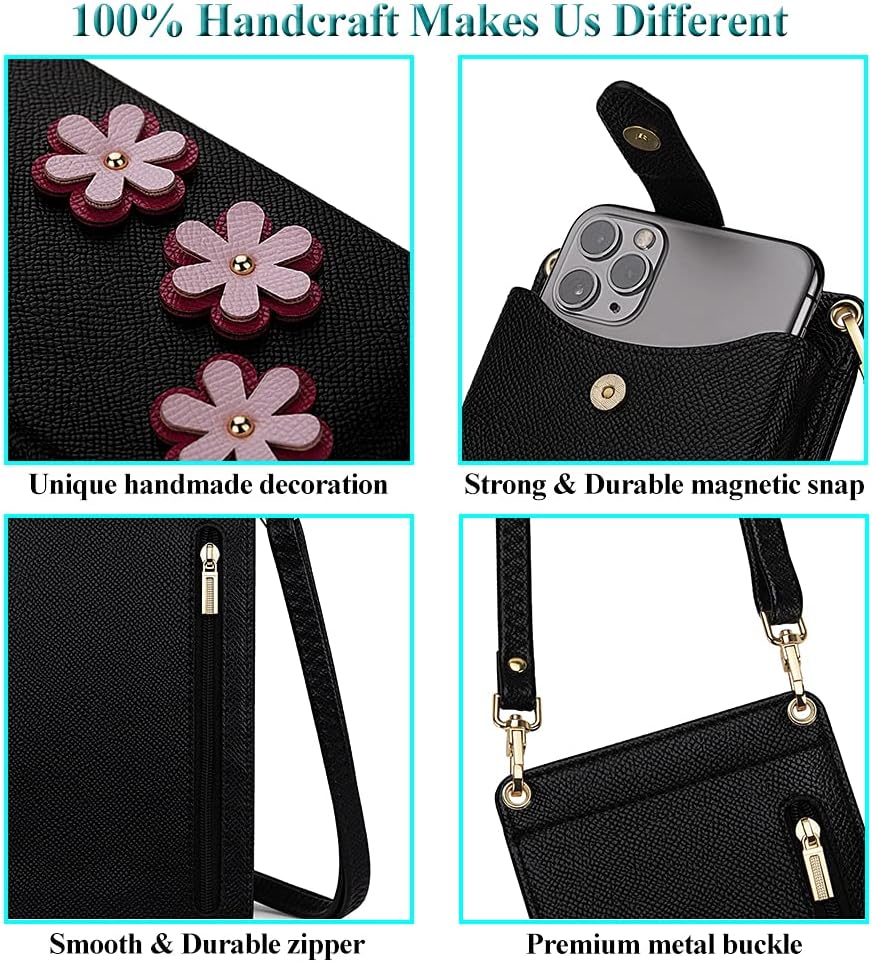 Small Crossbody Cell Phone Purse for Women, Lightweight Mini Small Crossbody Bags for Women with Card Slots