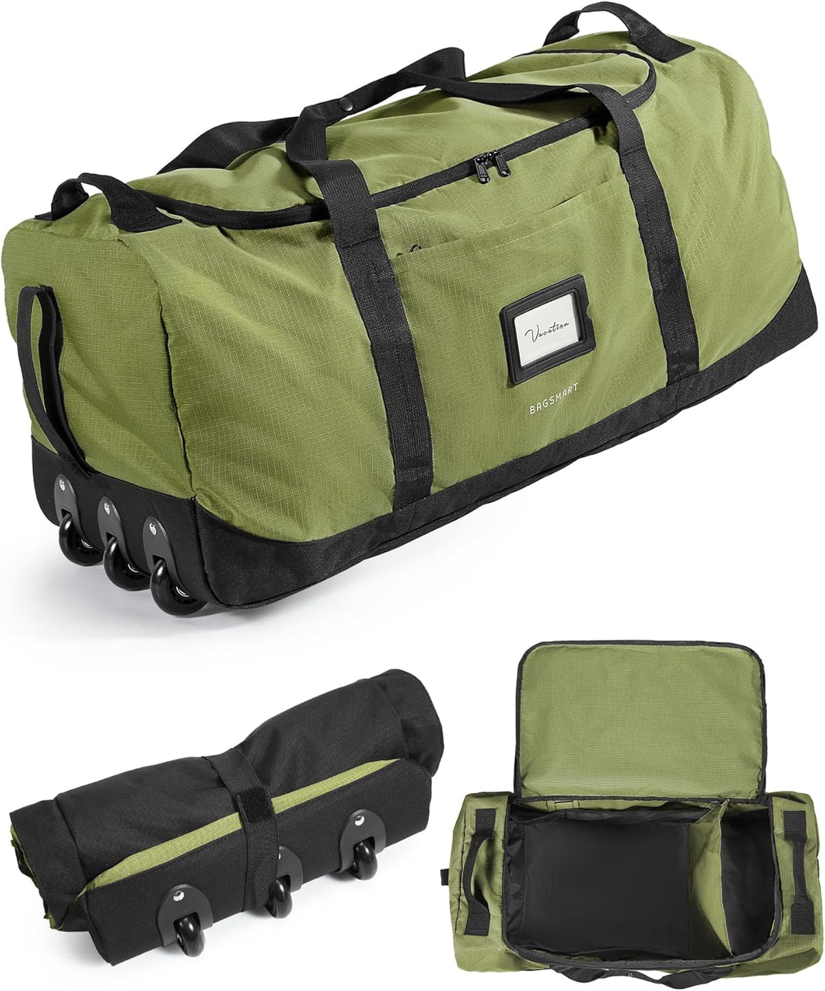 83L Foldable Travel Bag, Large Duffle Bag for Travel, Weekender Duffel Luggage Bag for Sport College Camping, Water Resistant, Brown
