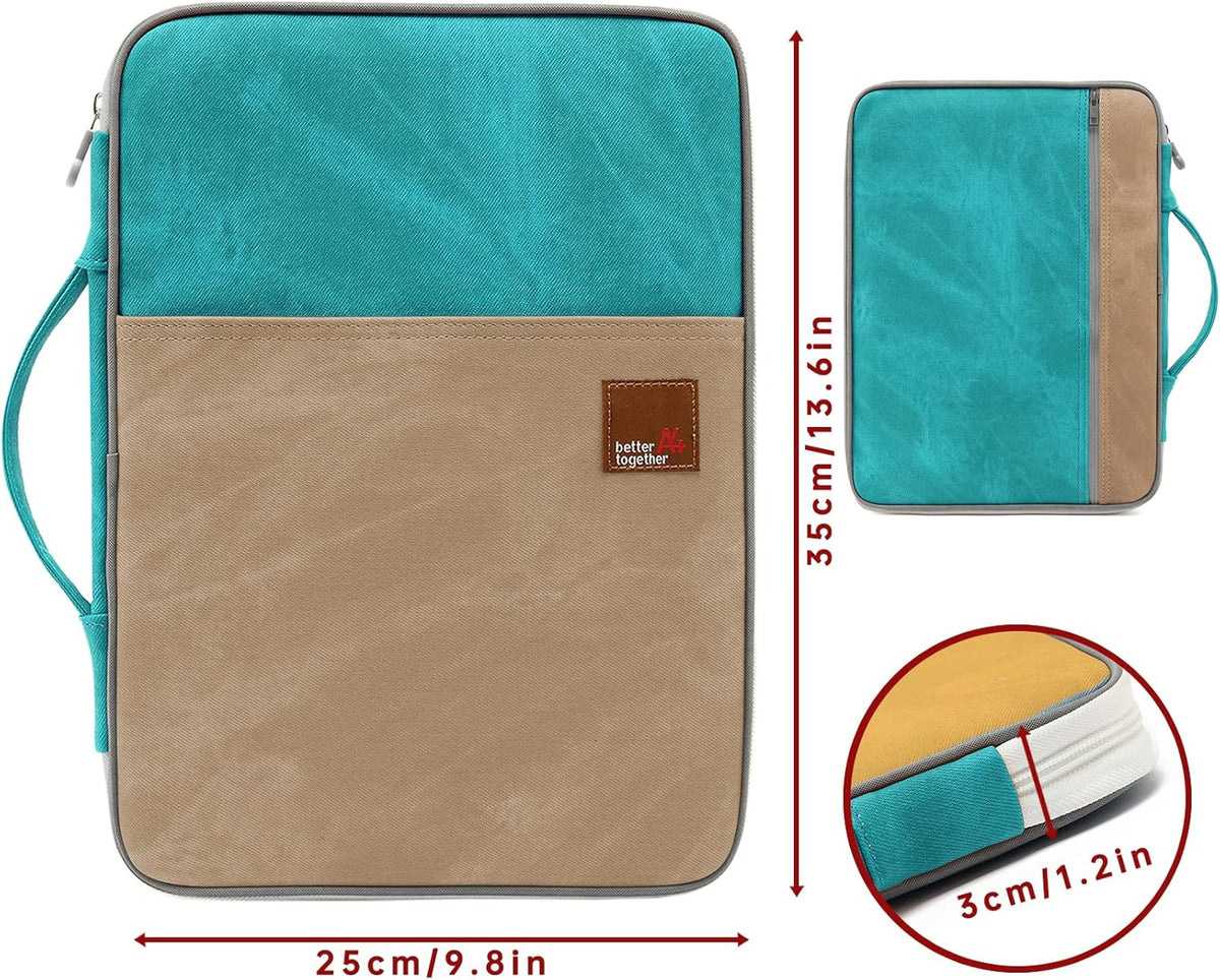 Document A4 Bag Case Waterproof Organizer Portfolio Office Travel Zipper Multi-Function Pouch