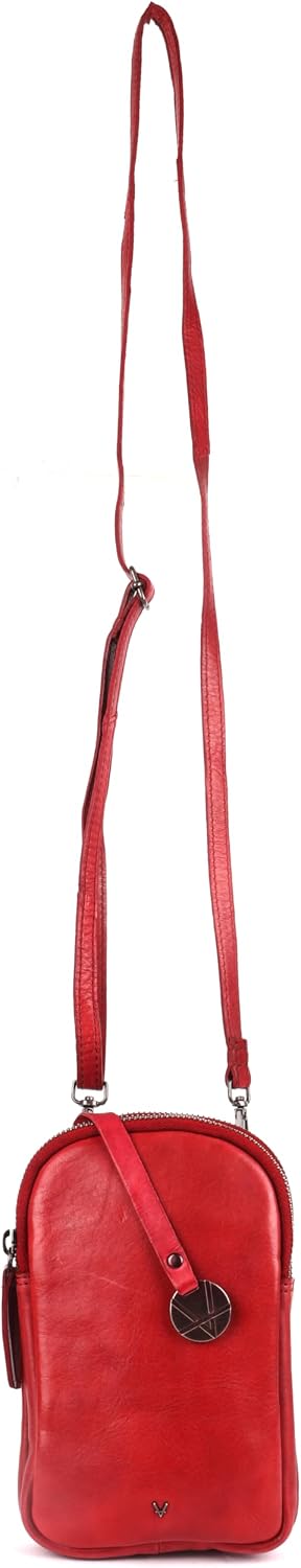 Genuine Italian Leather Small Leather Crossbody Bags For Women Cell Phone Purse, Trendy Casual Detachable Strap