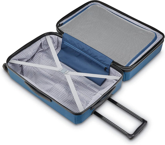 Stratum XLT Expandable Hardside Luggage with Spinner Wheels, Blue Spruce, Carry-On 20-Inch