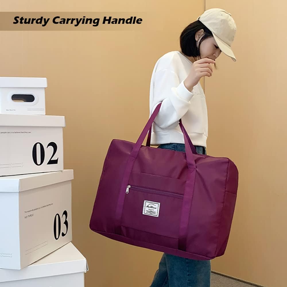 Travel Duffel Bag, for Spirit Airlines Personal Item Bag 18x14x8 Frontier Airlines Carry on Luggage Bag, Weekender Bag for Women and Men (A-Violet Red)