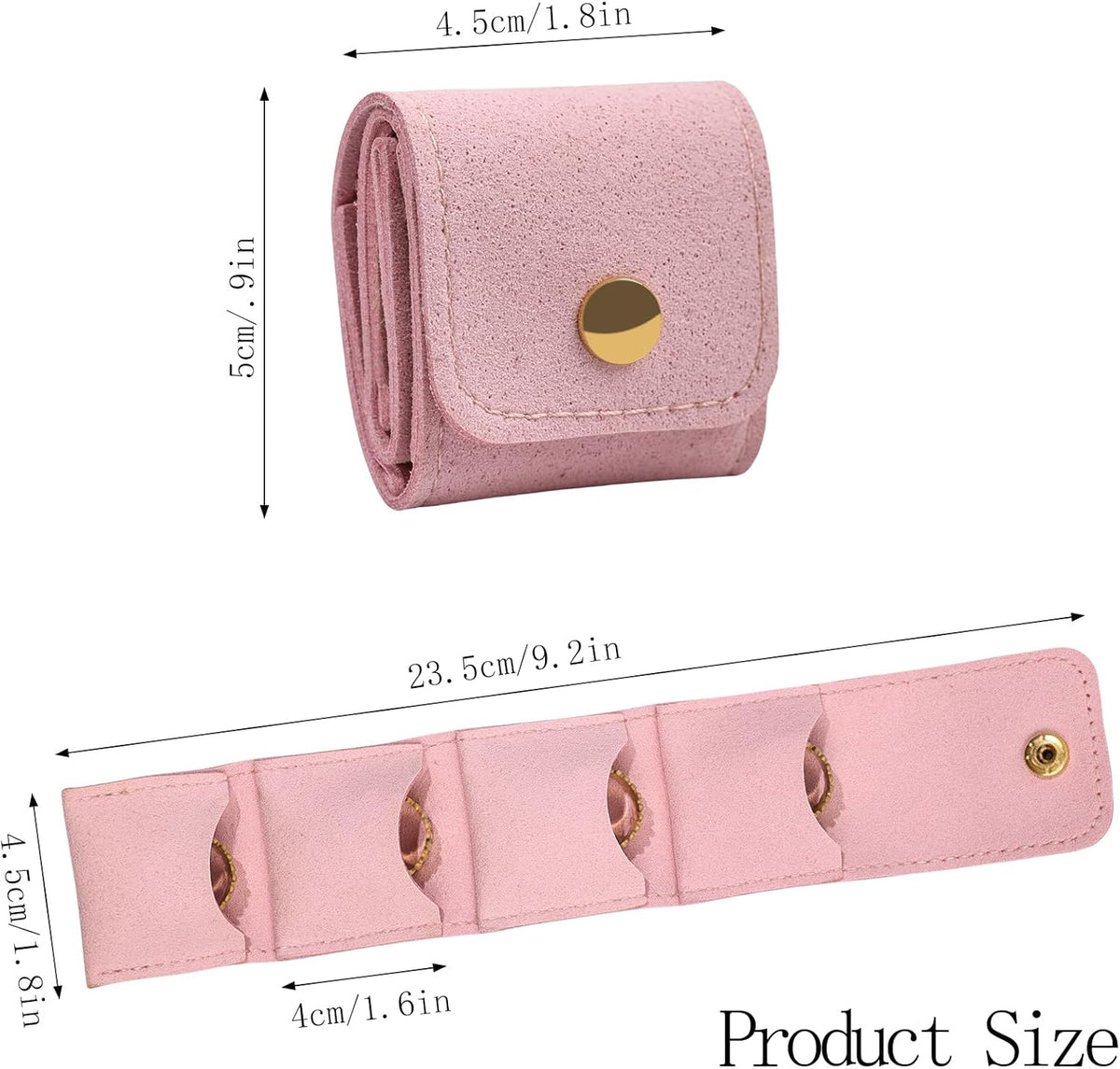 3 Pack Mini Jewelry Organizer, Travel Jewelry Case, Foldable Multifunctional Travel Jewelrys Pouch for Earrings, Necklaces, Rings, Chain Bracelets, Brooches