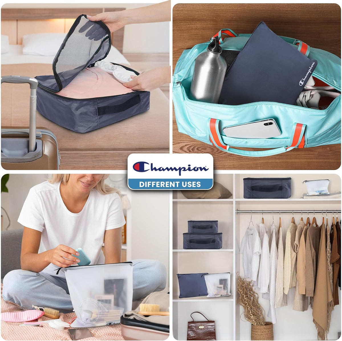 Packing Cubes for Travel – 6 pc Packing Cubes Set for Suitcases, Space-Saving Packing Organizers