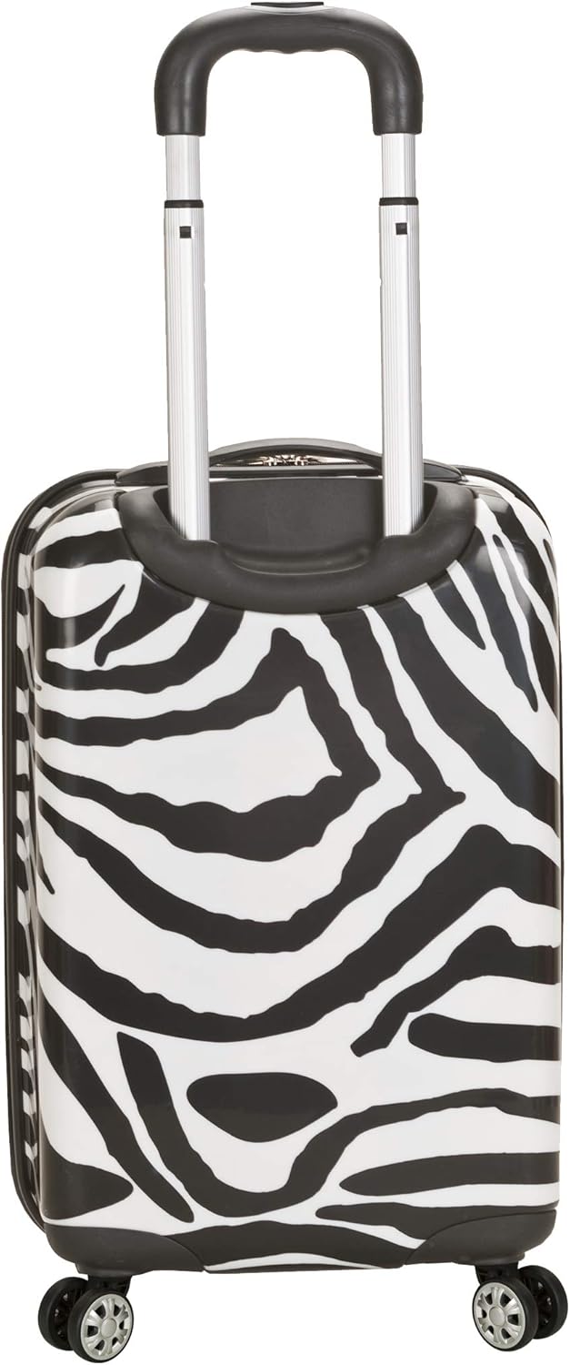 Safari Hardside Spinner Wheel Luggage, Blue Leopard, Carry-On 20-Inch