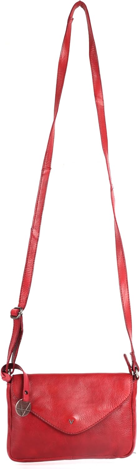Genuine Italian Leather Small Crossbody Sling Bag RFID Protected Trendy Casual Office with Adjustable Strap