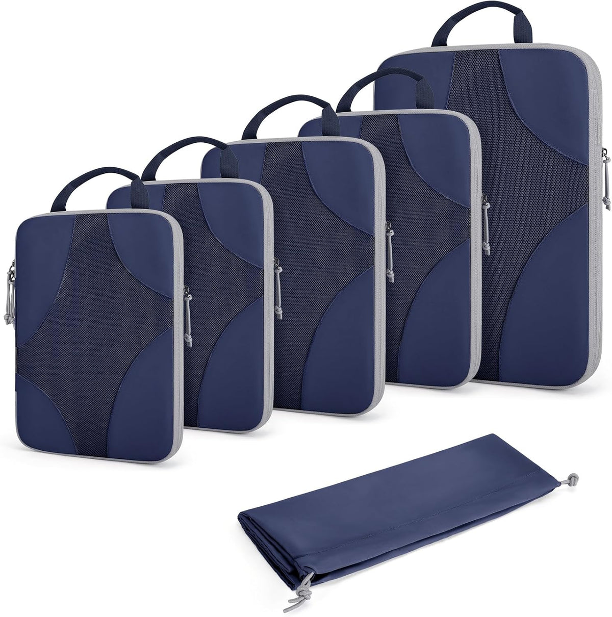 Compression Packing Cubes, Travel Bag Cruise Ship Essentials | Lightweight, Compressible Suitcase Organizer Set fit Standard Carry-On & Checked Luggage, 6 Set, 14 Set Washable Packing Bags