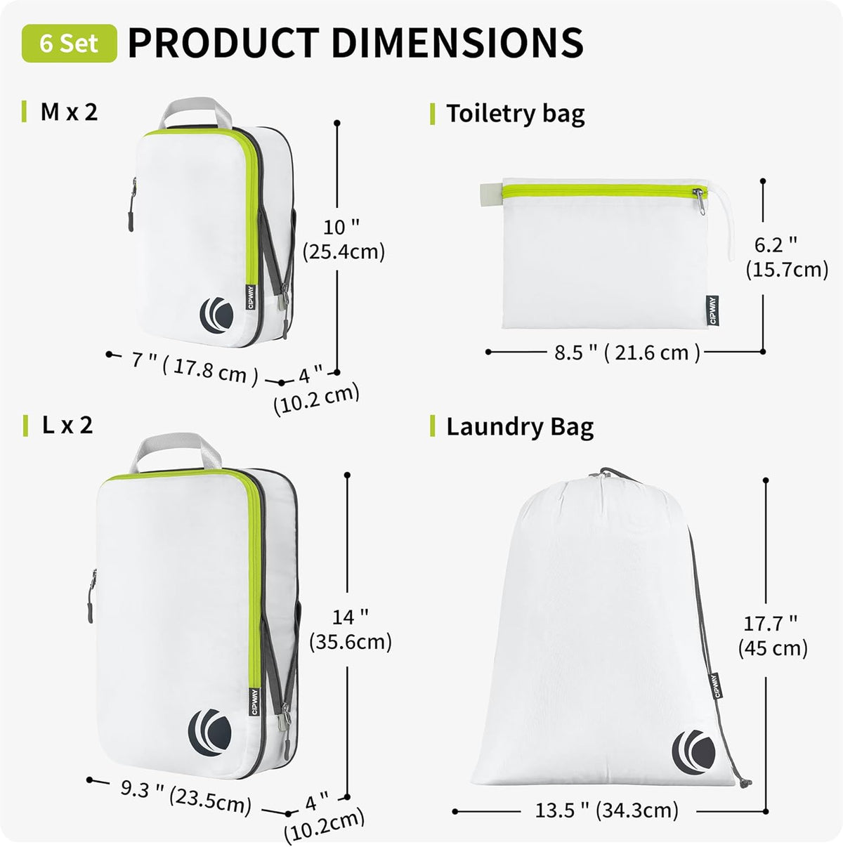 Compression Packing Cubes Set, Ultralight Expandable Travel Packing Organizers for Carry on Luggage (Grey)
