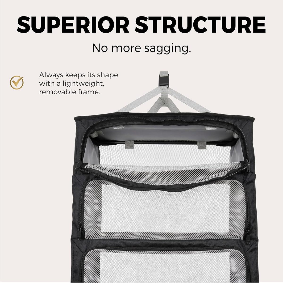 Hanging Suitcase Organizer – Instant Travel Closet with Built-In Compression | 4-Compartment Wardrobe Packing Cubes for Carry-On & Checked Luggage | Travel Essentials for Men & Women