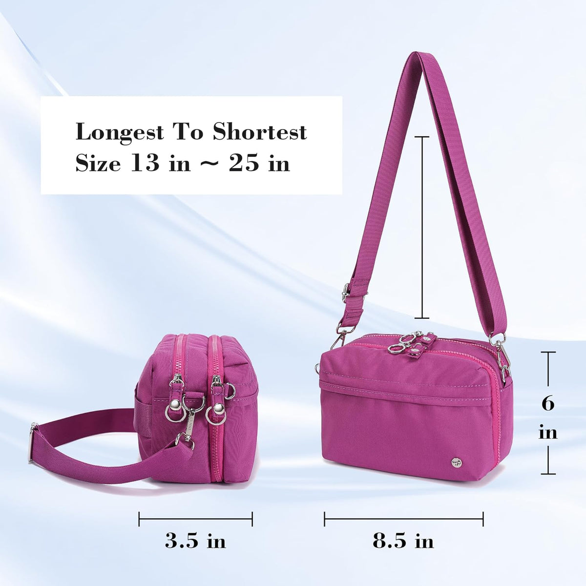 Small Crossbody Bag for Travel Women Anti Theft Shoulder Bags | Nylon Travel Purse,Multi Pockets with RFID Card Slots