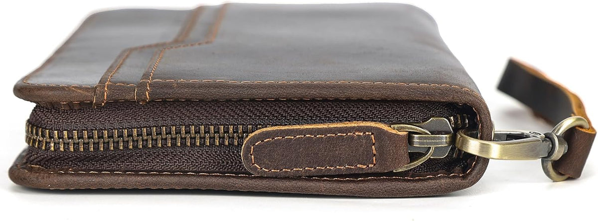 Polare Full Grain Leather Family Travel Passport Wallet and Documents Organizer RFID Blocking Case Holder Fits 6 Passports for Men and Women