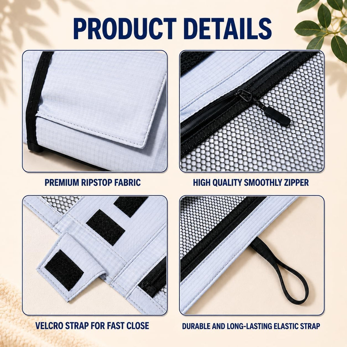 Hanging Toiletry Bag with Roll Up Pouch Travel Waterproof Toiletry Bag with Hook Portable Hanging Organizer with Multiple Compartments Durable Polyester for Travel Size Toiletries, Compact Design Grey