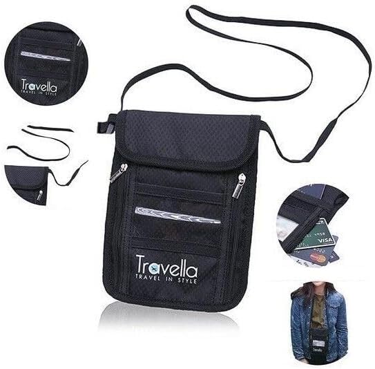 RFID Passport Holder Neck Wallet– Anti-theft Document and Passport Travel Wallet – Blocking Case with Neck Strap