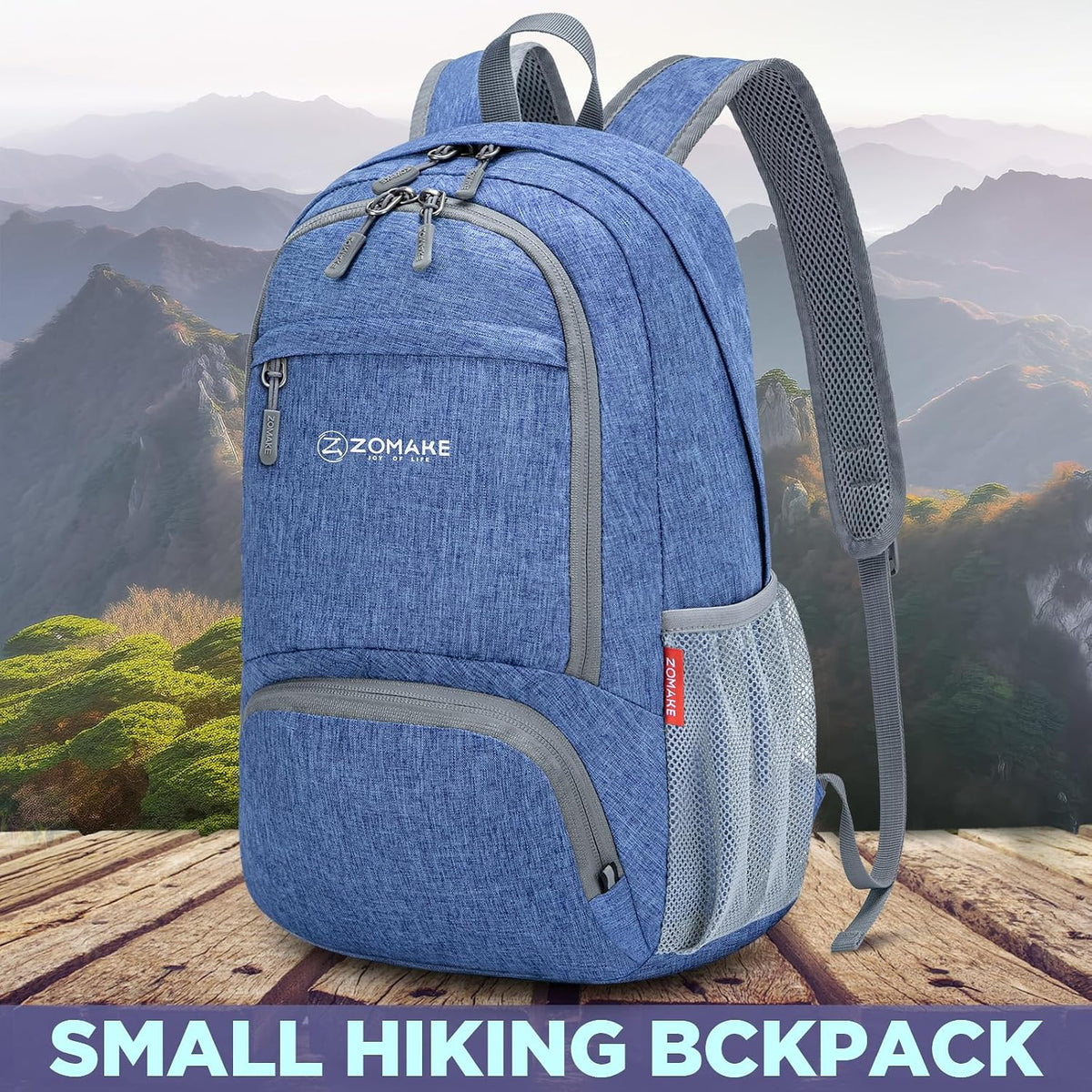 Lightweight Packable Backpack 20/30L - Foldable Hiking Backpacks Water Resistant Compact Folding Daypack for Travel - Navy Blue&Dark Blue