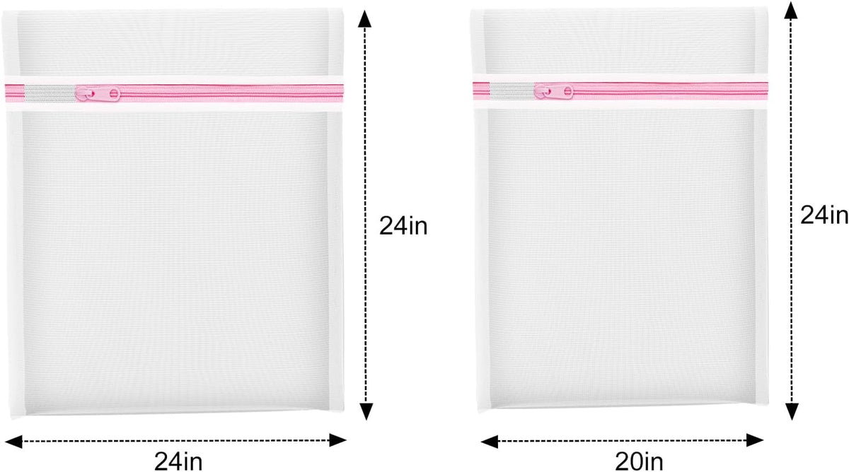4Pcs Mesh Laundry Bags, Lingerie Bags for Washing Delicates,Mesh Wash Bags for Toy Storage & Cleaning, Travel Storage Organizer Bag, Dorm Room Essentials (1 Large, 1 Medium, 2 Small) (Fine Net)