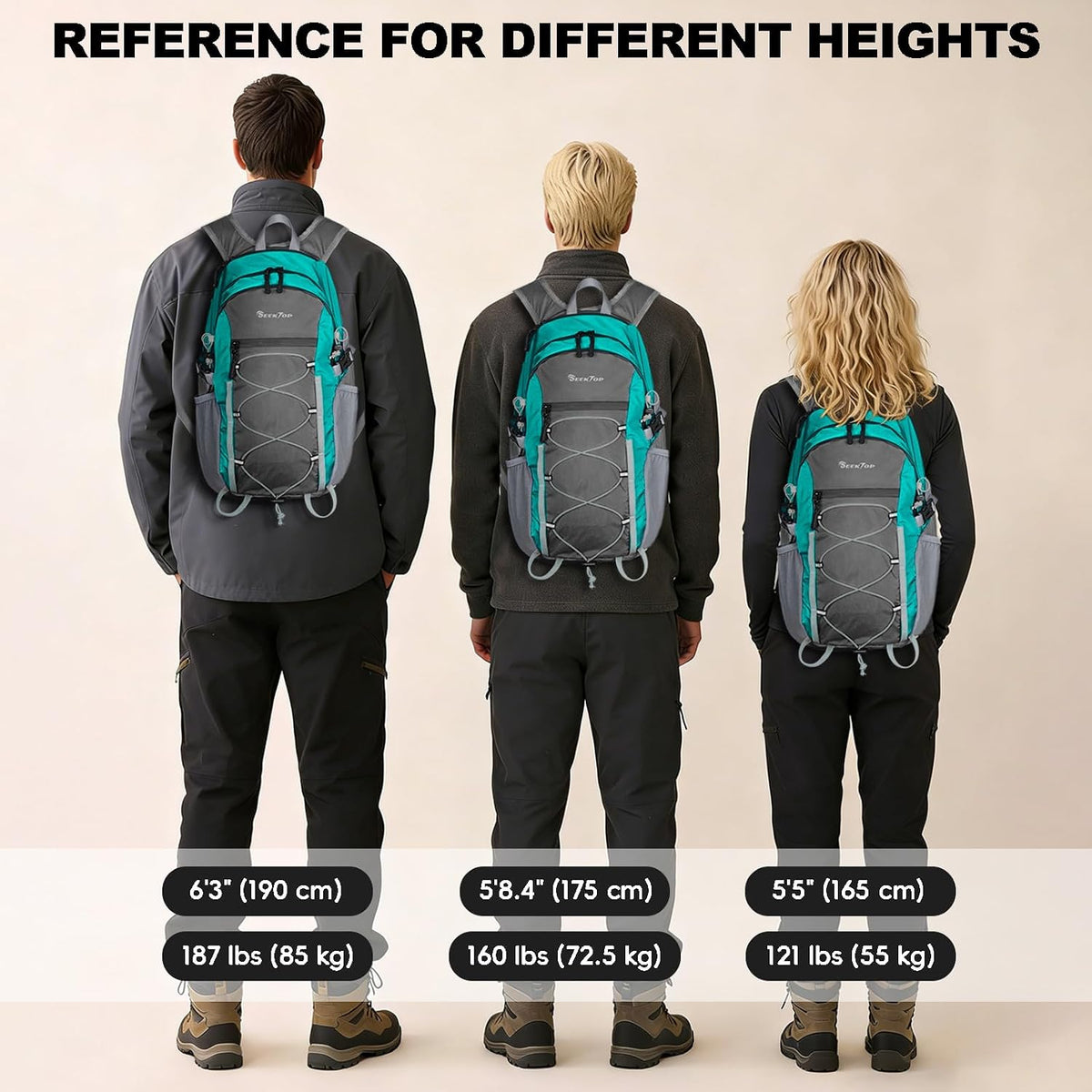 Seektop 20L Foldable Waterproof Hiking Backpack, Ultralight Small Lightweight Daypack Packable Backpack for Men Woman