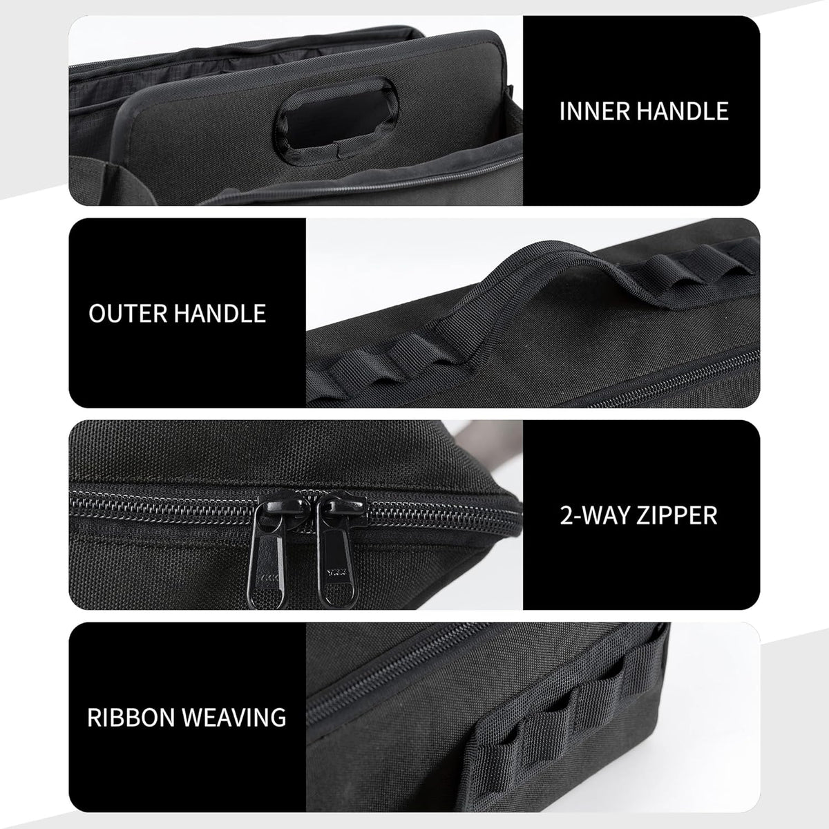 Folding Tool Bag, Multifunctional Tool Storage Bag, Zippered Duffel Bag, Water Repellent Origanizer