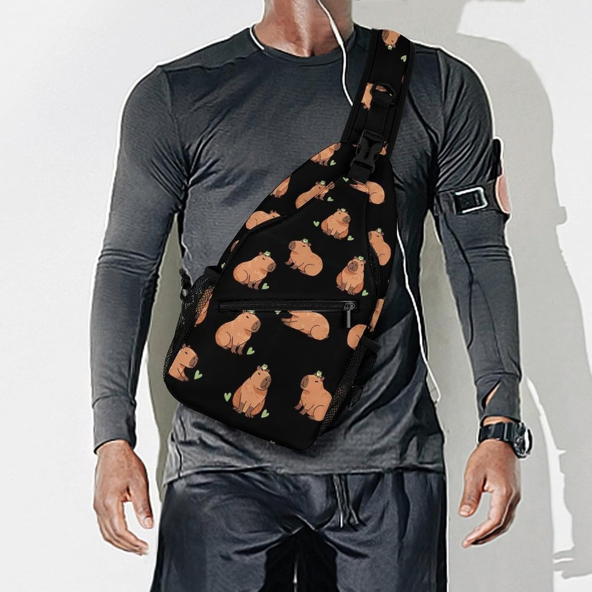Men Women Sling Backpack Outdoor Sport Daypack Travel Bag, Multipurpose Anti-Theft Carry On Bag, Breathable Chest Sling Shoulder Backpacks Bags, Cute Aircraft Airplane