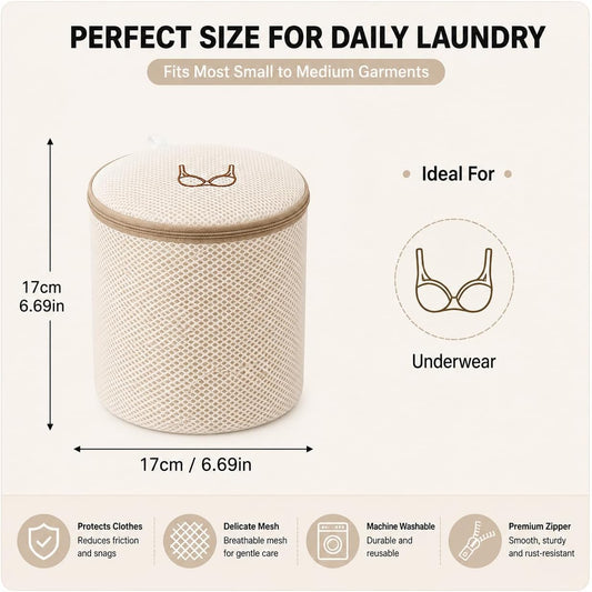 (2Pcs) high-end zipper mesh laundry bag, travel storage and finishing bag, to protect your exquisite clothes, suitable for jackets, underwear, tights, etc. (Pink, Shell bra)