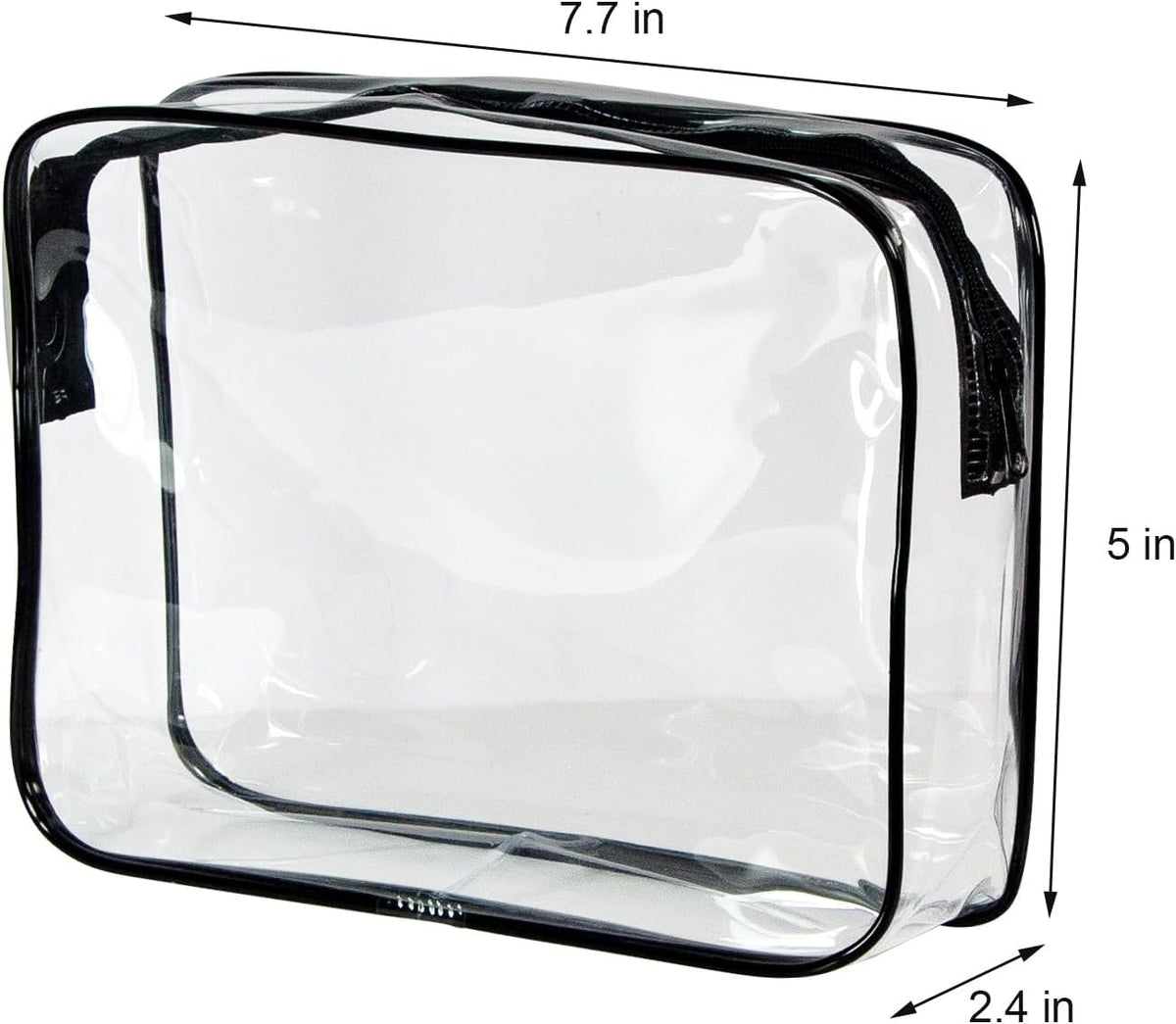 2-Pack Clear TSA Approved Toiletry Bag, Quart Size Travel Organizer, Water Resistant, Travel Cosmetic & Makeup Bags, Carry-On Airport Compliant Bag