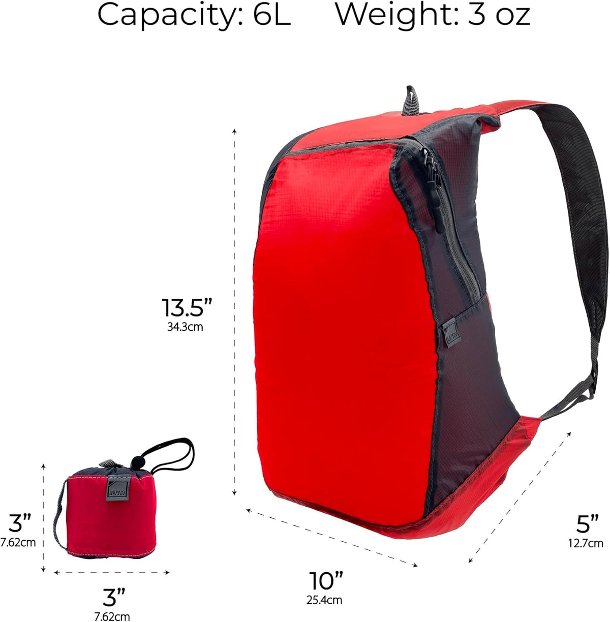 ElectroLight Multipurpose Travel Backpack: Lightweight Backpack for Women + Men, Packable Daypack, Hiking Backpack + Camping Backpack, Ditty Bag, Blue/Neon