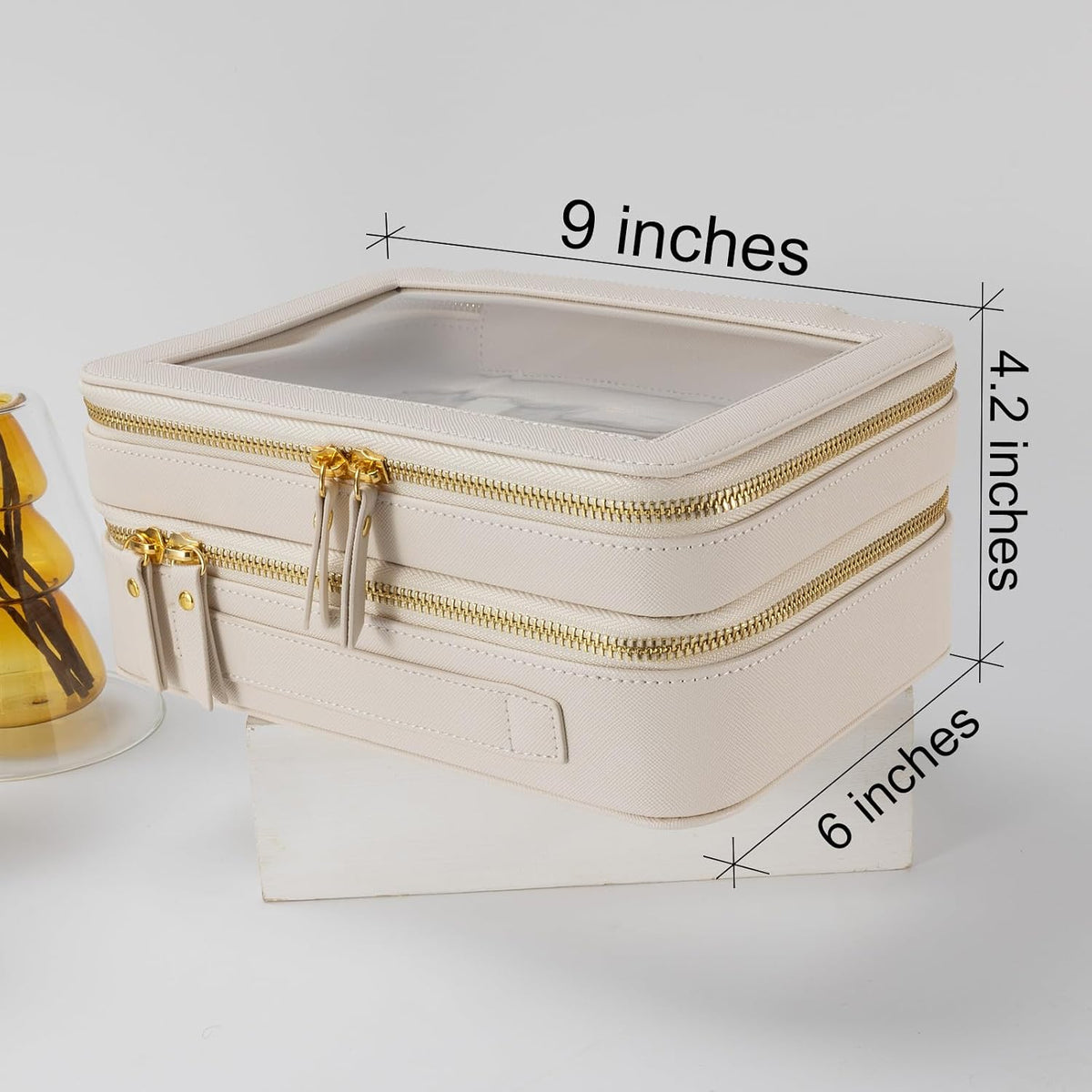 Clear Travel Toiletry bag Toiletry Case Carry on Travel Accessories Bag Makeup Bag(White, SHC-TL-2)