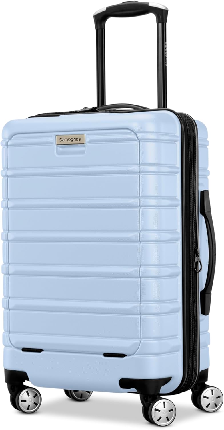 Omni 2 International Carry-On Luggage with 360° Spinner Wheels - Scratch Resistant Hardshell - TSA, Airline-Approved - Expandable Polycarbonate Shell for Lightweight Travel - Rose Gold
