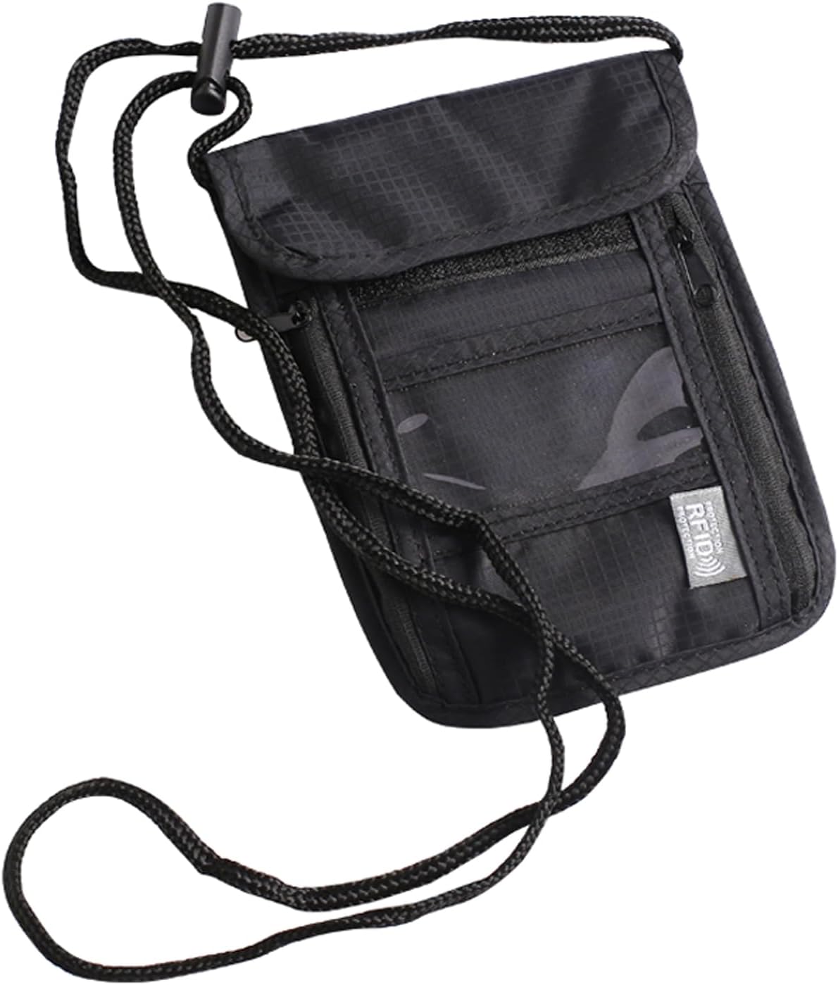 Travel Neck Wallet, RFID Blocking Waterproof Passport Pouch | RFID Blocking Waterproof Nylon Travel Neck Wallet Lightweight Hidden Security Passport Money Pouch with Adjustable Strap