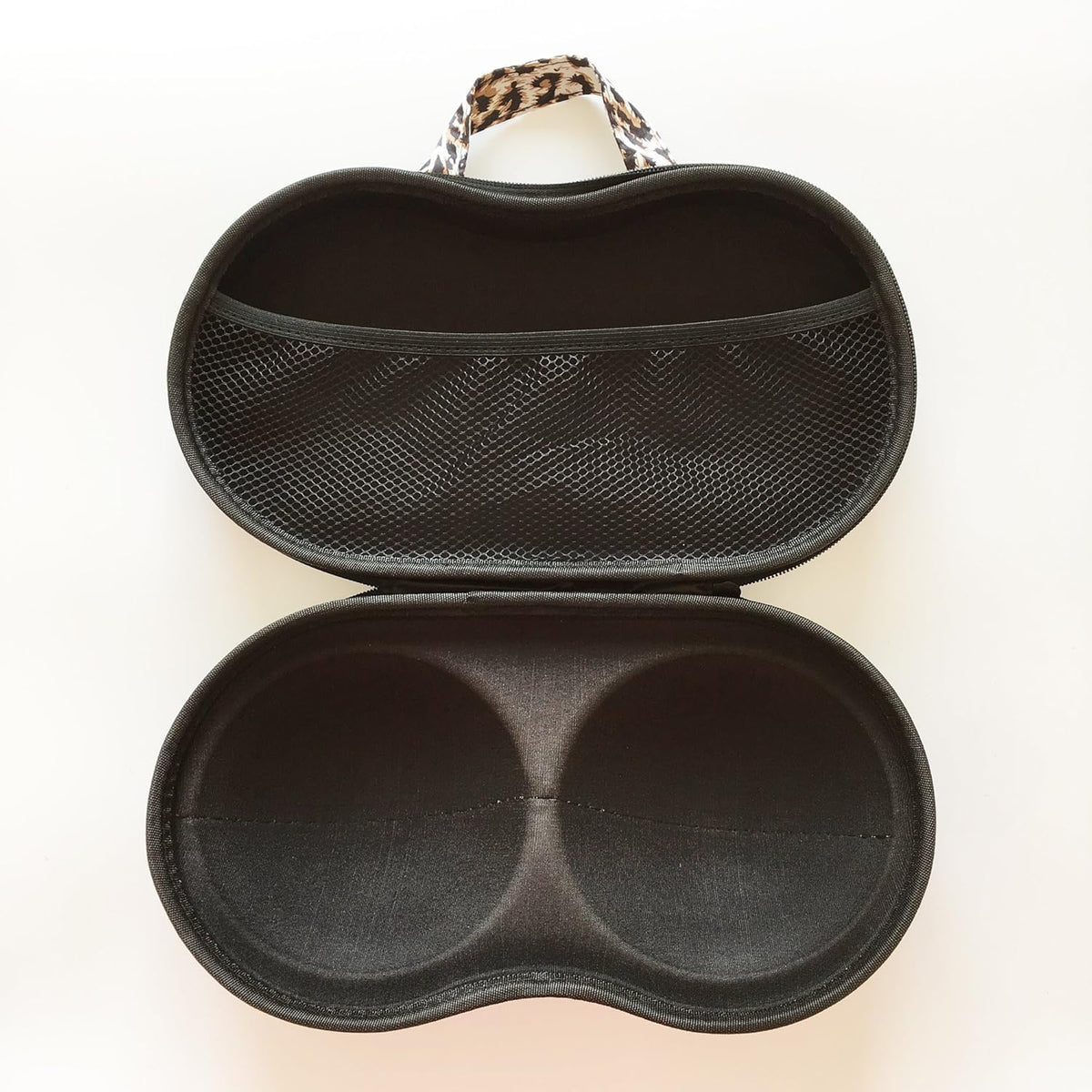 Portable Bra Organizer for Travel (Pattern 6) - A, B, C Cup - EVA Material - Rectangular Storage Bag with Zipper Closure