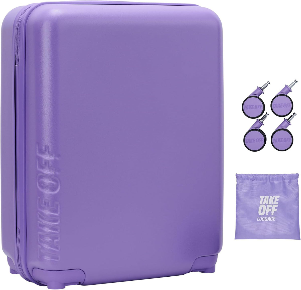 TAKE OFF Personal Item Suitcase 4.0 with Removable Wheels | Fits Spirit, Frontier & Allegiant 18x14x8 Sizer | Hardshell, TSA Lock, Under Seat Carry-On