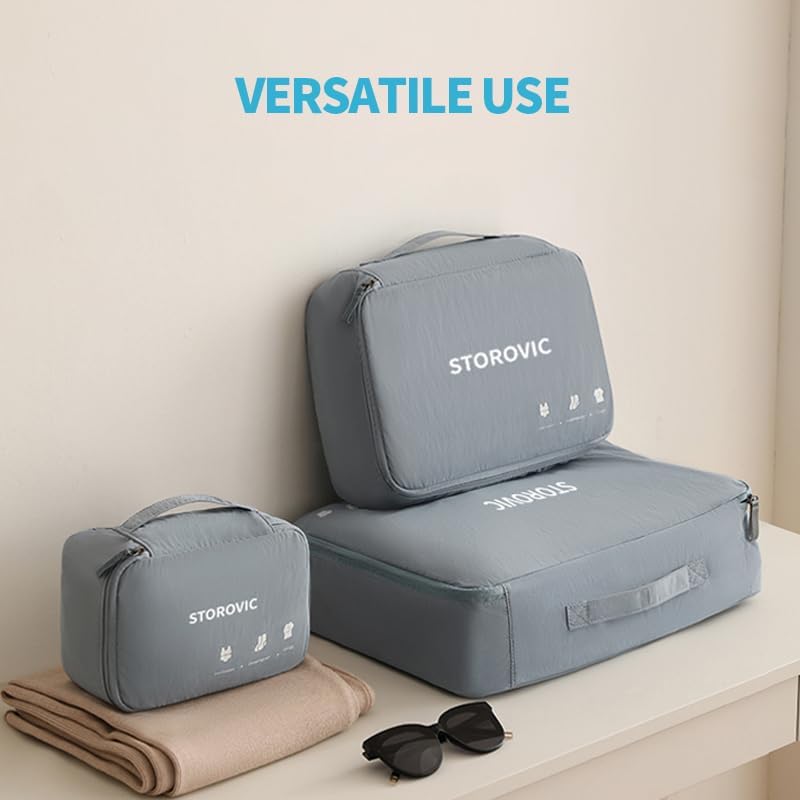 Odor Eliminating Lingerie Pouch, LAB-TESTED Waterproof Travel Underwear Organizer Bag for Bras, Panties, Socks - Soft & Foldable Design, Blue, (12.6" 8.5" 4.7") M