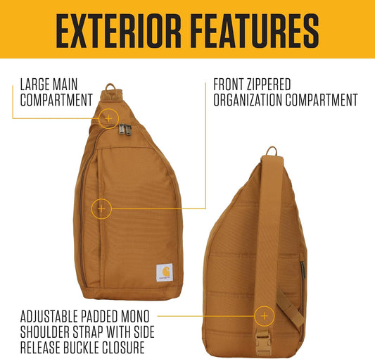 Durable Sling Bag, Crossbody Backpack with Side Release Buckle, Tablet Sleeve and Adjustable Strap, Port