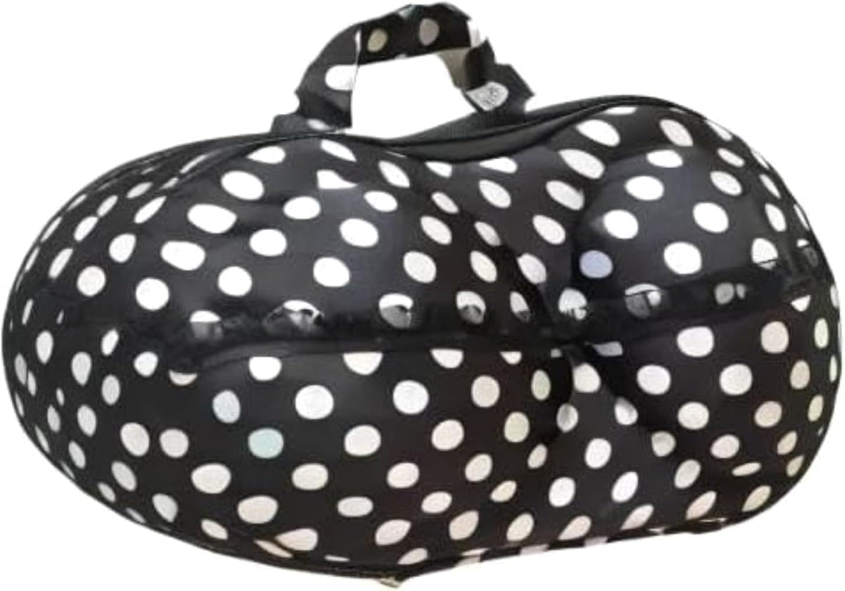 Bra Travel Organizer with Carry Strap - EVA Material for Shape Protection Light Blue