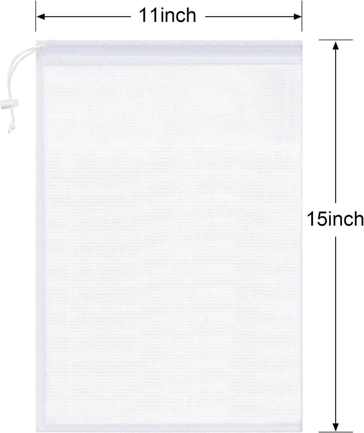 6pcs Mesh Bag Drawstring Mesh Laundry Bags, 11 x 15 Inch Durable Nylon for Pool Beach Ball Collecting Travel Gym Laundry and Toys(Multicolor)