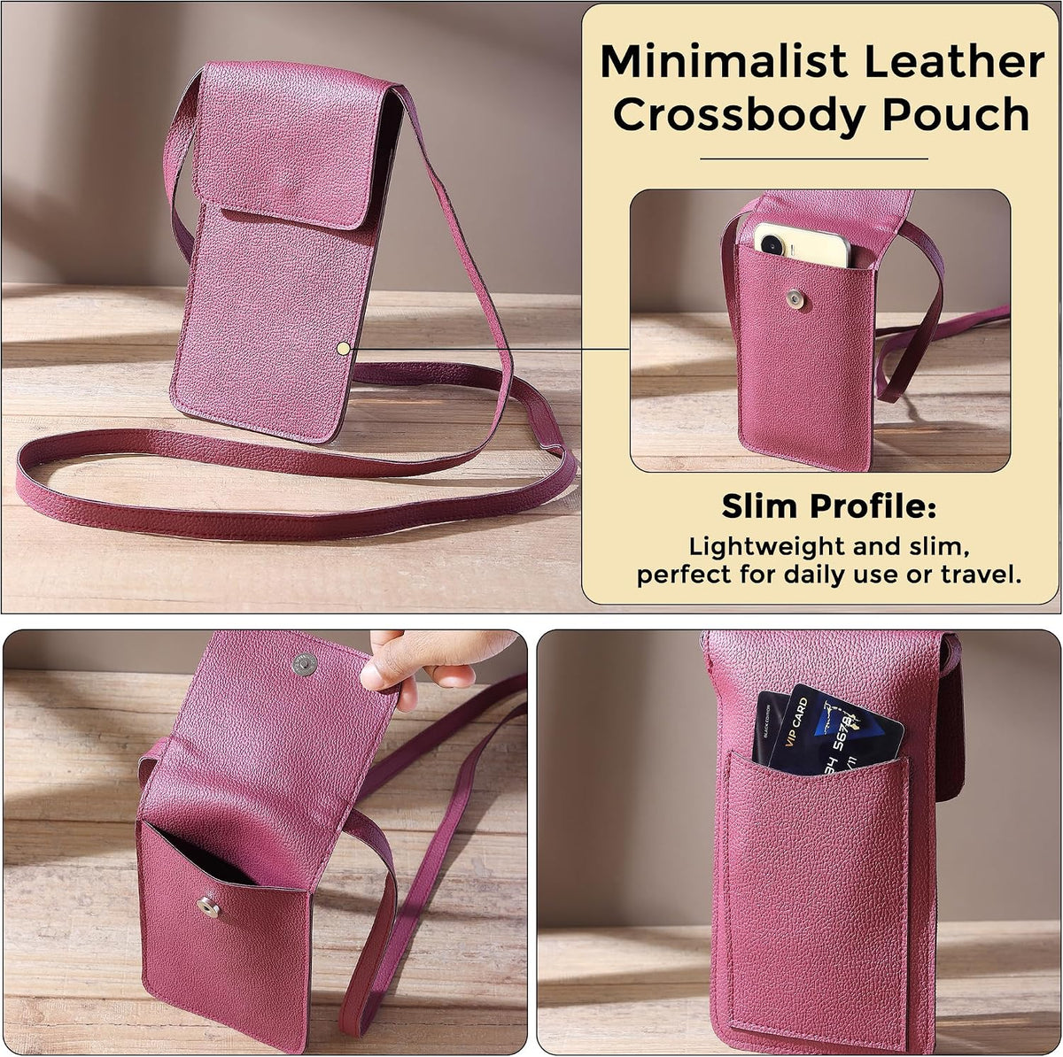 Small Crossbody Bags for Women – Cell Phone Purse with Strap, Compact Wallet Shoulder Bag for Travel & Everyday Use