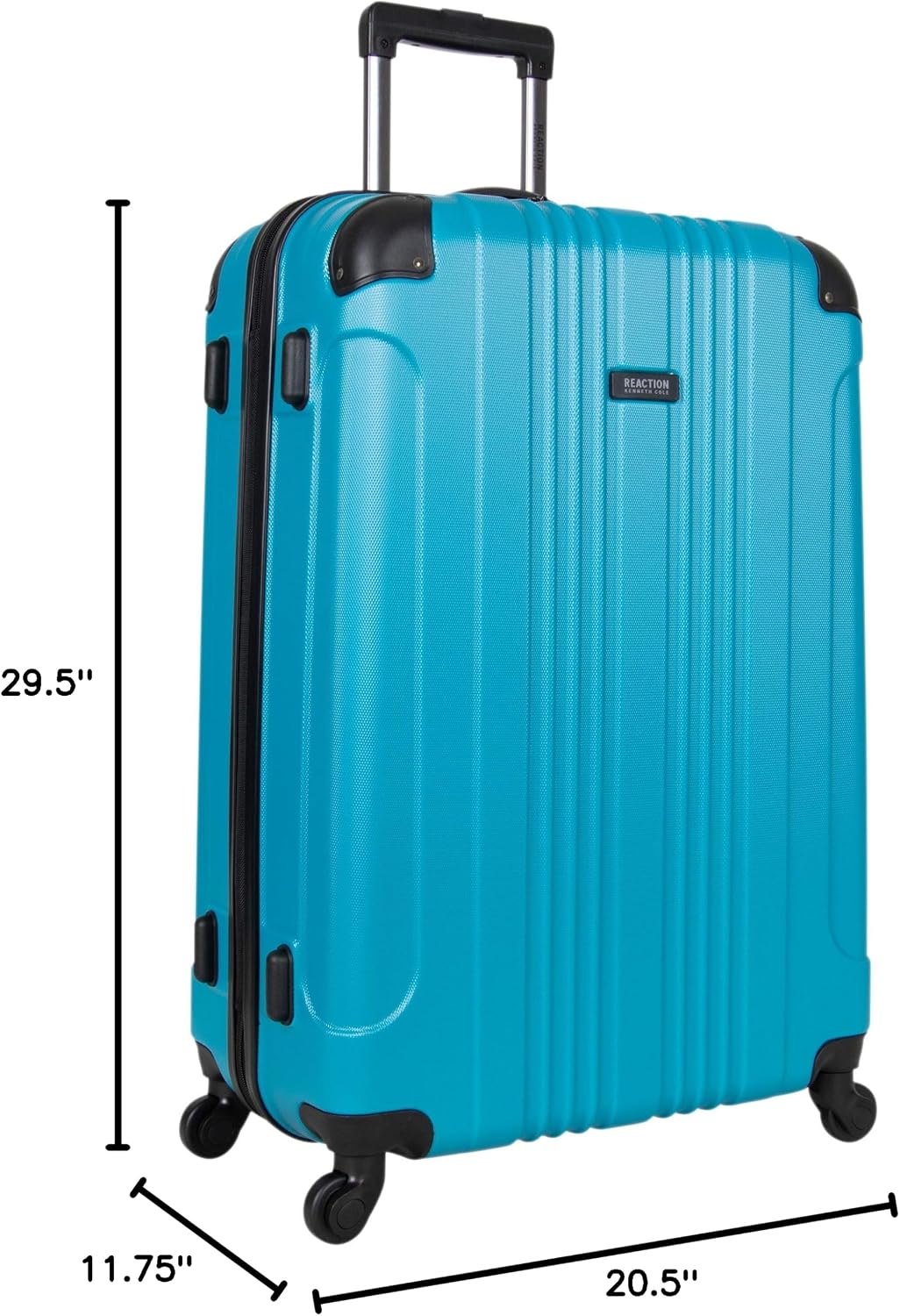 REACTION Out of Bounds Lightweight Hardshell 4-Wheel Spinner Luggage, Mint Blue, 20-Inch Carry On