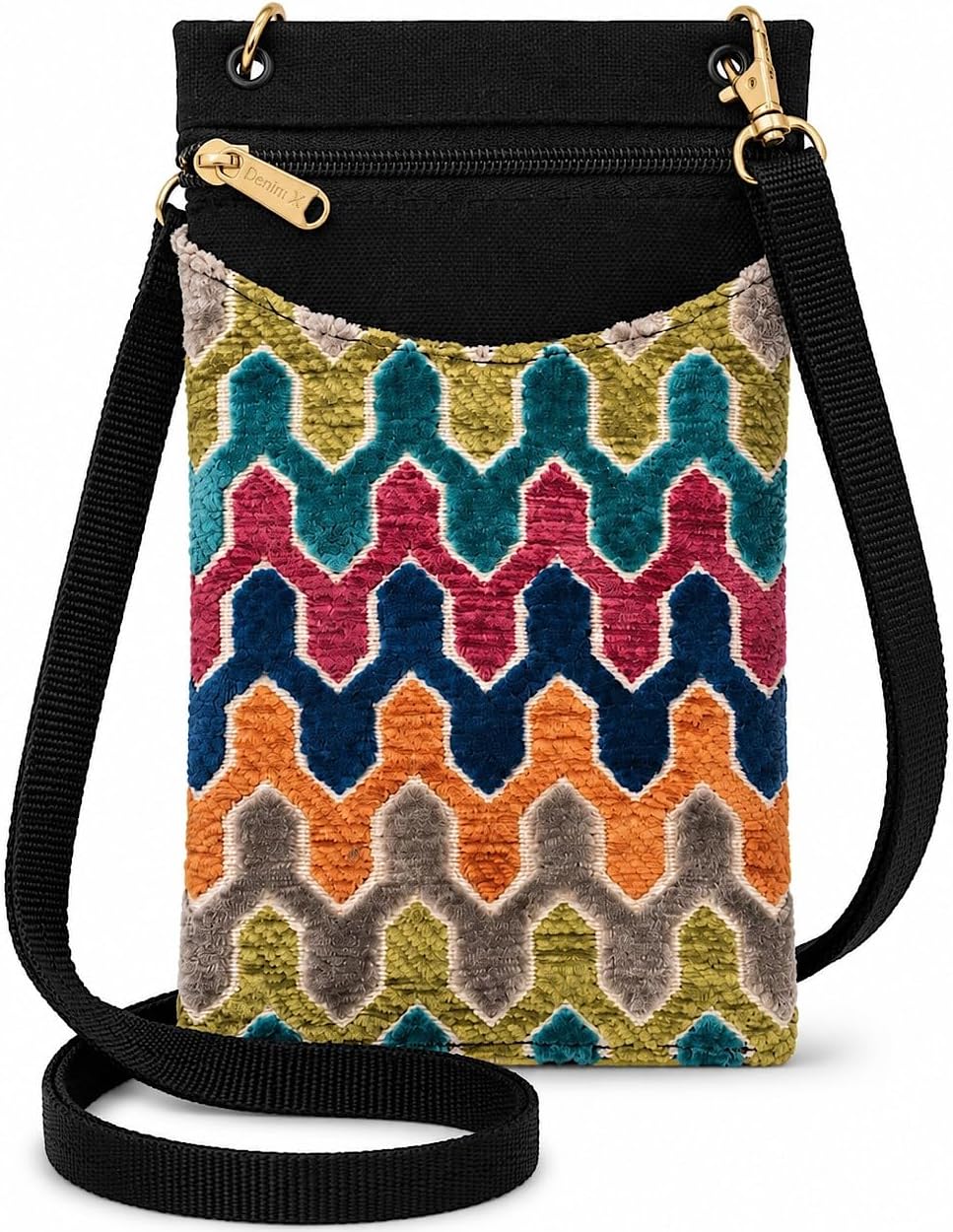 . Women's Tapestry Crossbody Cell Phone or Passport Purse, Handmade in USA | Cell Phone