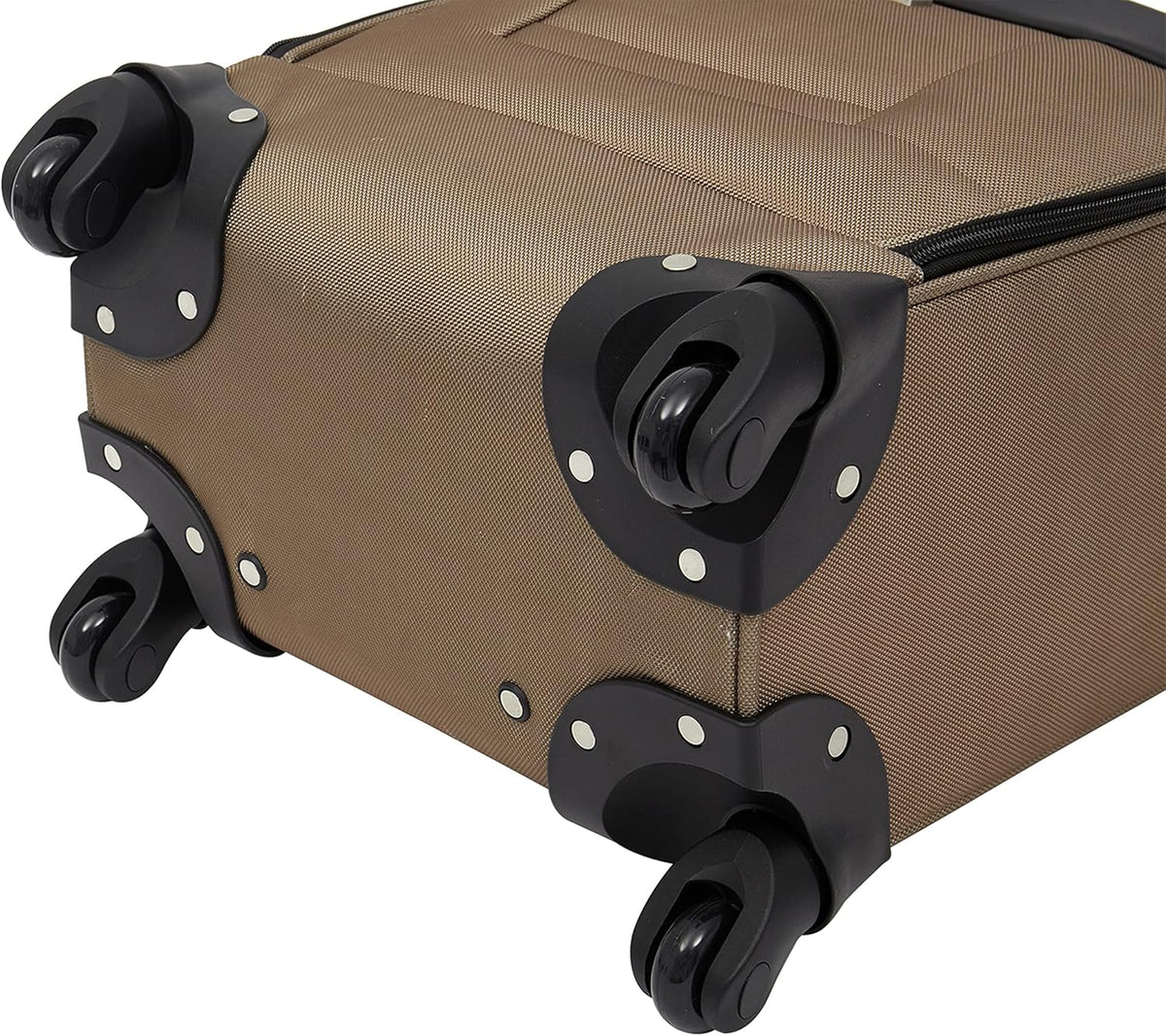 17" Underseat Spinner Carry-On Luggage, Mocha