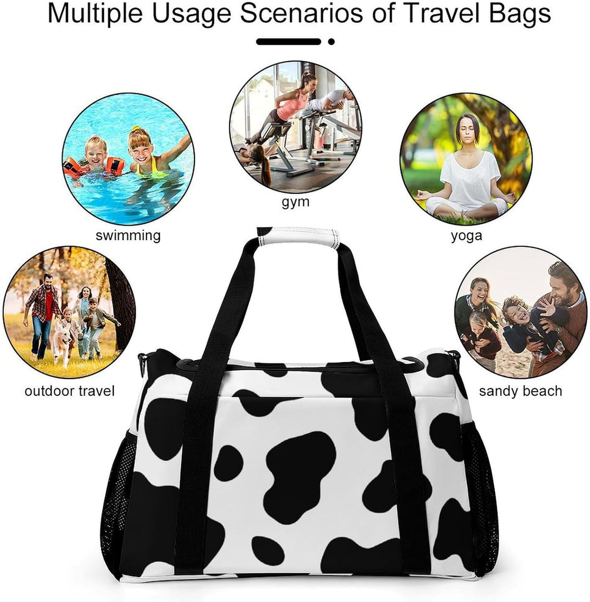 Duffel Bag for Weekend Travel and Gym Sports Overnight Spacious Design Adjustable Strap