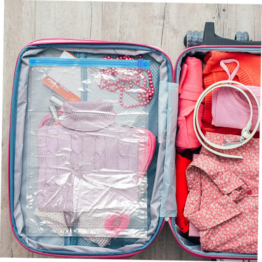 10pcs Hand Rolled Vacuum Compression Bags for Clothes Storage Portable Space Saver Bags for Travel for Organizing Bedding Garments and Personal Items