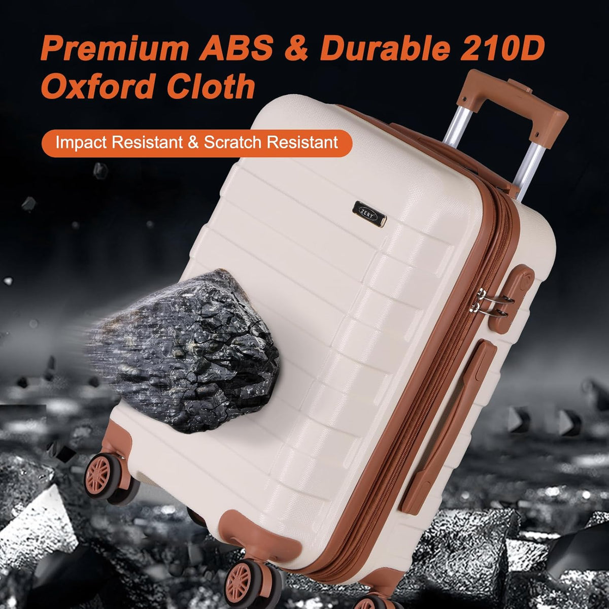 21" Carry On Luggage,Hardside Expandable Suitcase with 360° Spinner Wheels,TSA Lock and Scratch Resistant Shell,Airline Approved for Overhead Bin