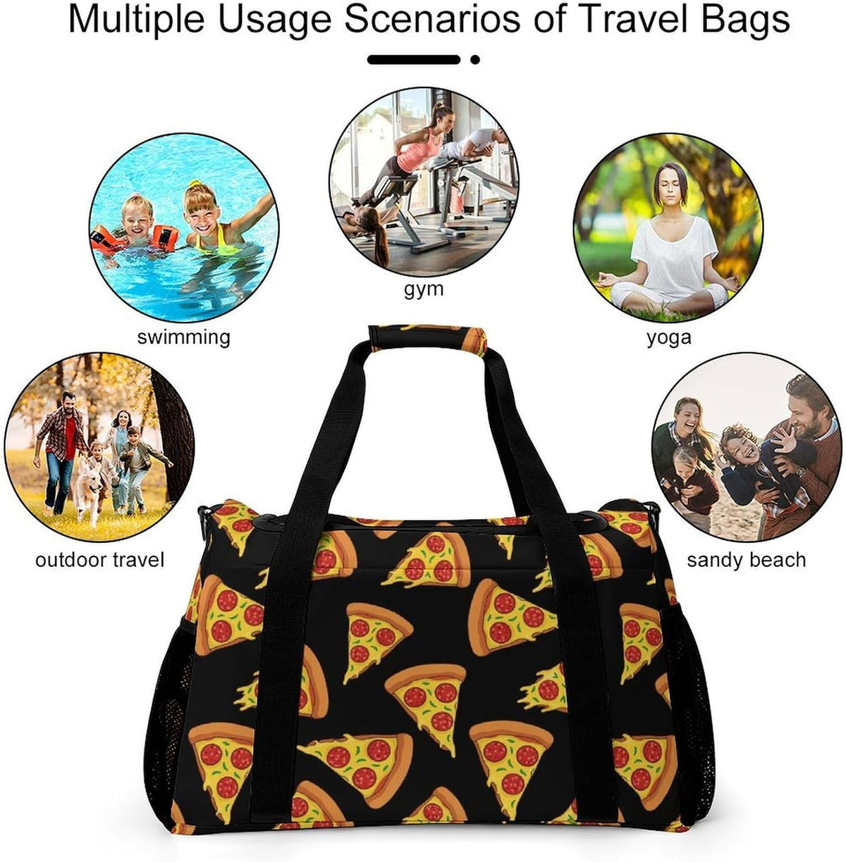 Duffel Bag for Weekend Travel and Gym Sports Overnight Spacious Design Adjustable Strap